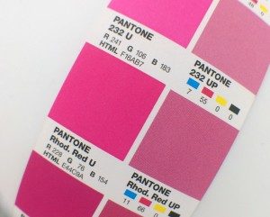 Pantone Pinks CMYK RGB